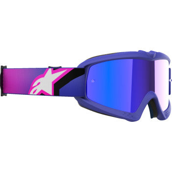 Alpinestar Youth Vision Goggle - Corp - Purple Fluo/Pink - Blue Mirror Lens
