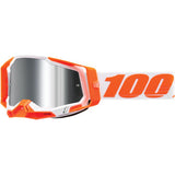 100% Racecraft 2 Goggle - Orange - Silver Flash Mirror Lens