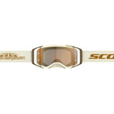 Scott Prospect Pro Circuit Amplifier Goggle - Beige/White/Brown - Gold Chrome Works Lens