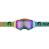 Scott Prospect Snow Cross Goggle - Blue/Orange - Dual Pane - Light Sensitive - Blue Chrome Lens