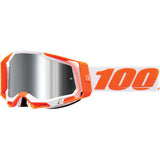 100% Racecraft 2 Goggle - Orange - Silver Flash Mirror Lens
