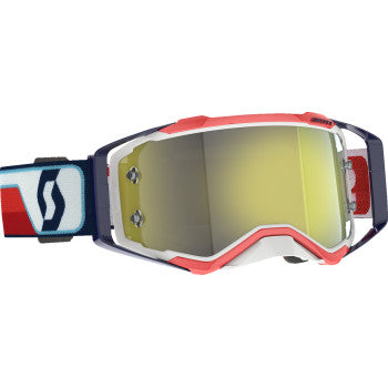 Scott Prospect Goggle - Red/White - Yellow Chrome Works Lens