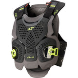 Alpinestars A-4 Max Chest Guard - Black/Anthracite/Yellow Fluo - XL/2XL