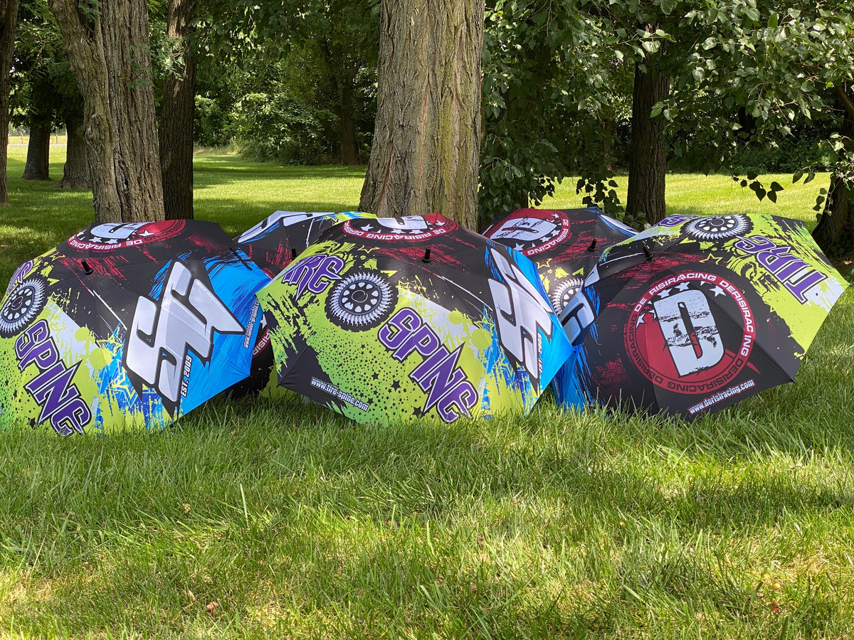 Limited edition DeRisi Racing, Tirespine, Spider Graphix umbrella